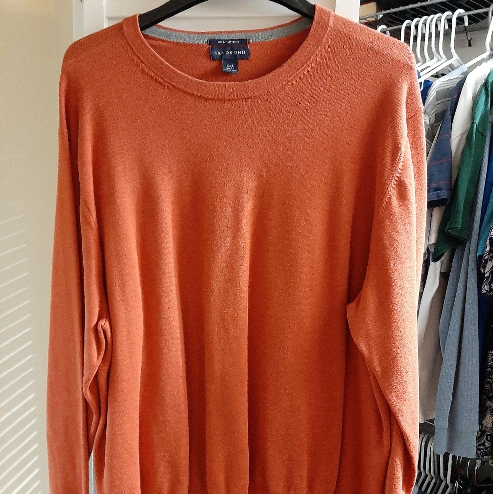 Lands End Orange XXL Sweater